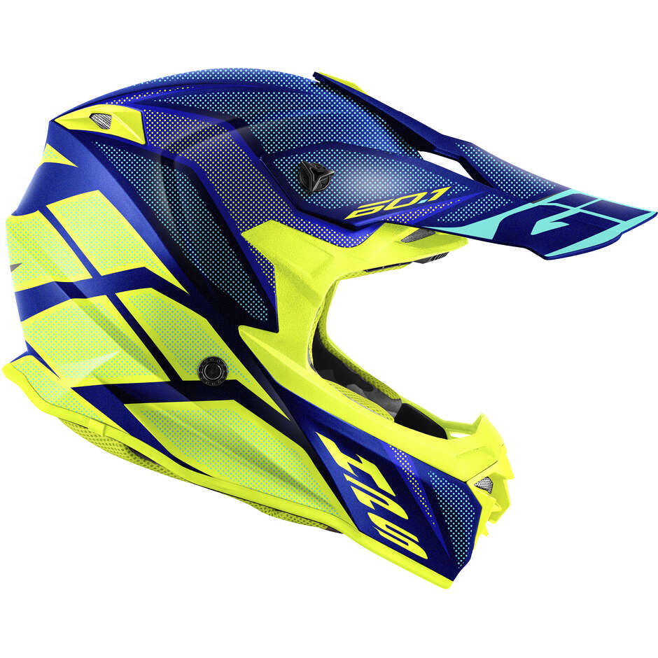 Moto Cross Enduro Helm Givi 60.1 INVERT Blau Gelb