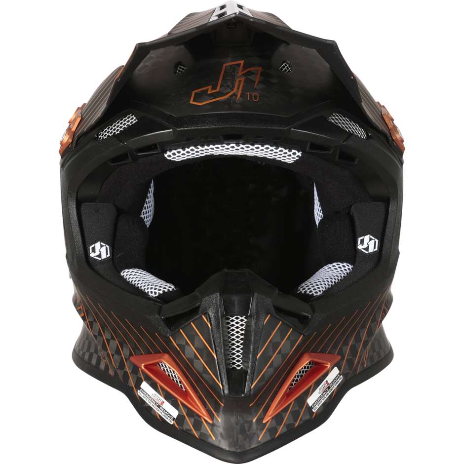 Moto Cross Enduro Helm Just1 J12 Pro 10. Bronze Weiß Schwarz Carbon