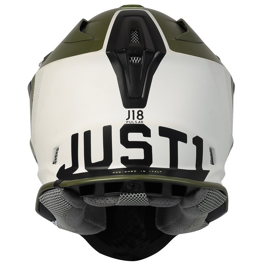 Moto Cross Enduro Helm Just1 J18 + MIPS PULSAR Army Green Opaque