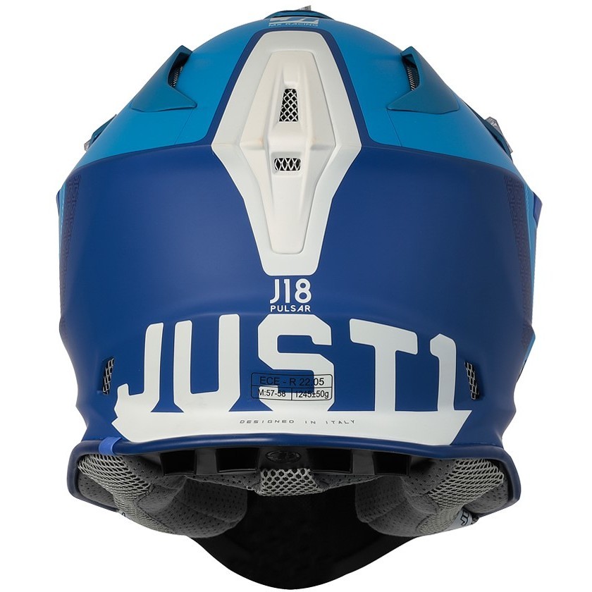 Moto Cross Enduro Helm Just1 J18 + MIPS PULSAR Matt Blau