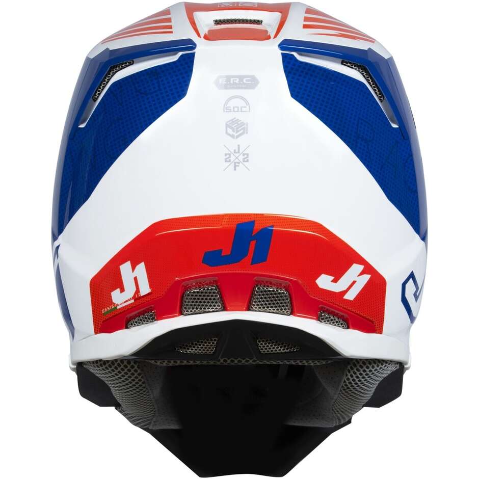 Moto Cross Enduro Helm Just1 J22-f Dynamo Blau Rot Weiß