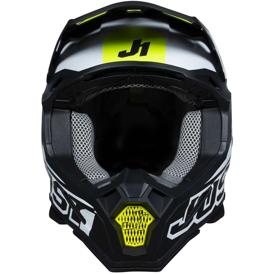 Moto Cross Enduro Helm Just1 J22-f Dynamo Fluo Gelb Weiß Schwarz
