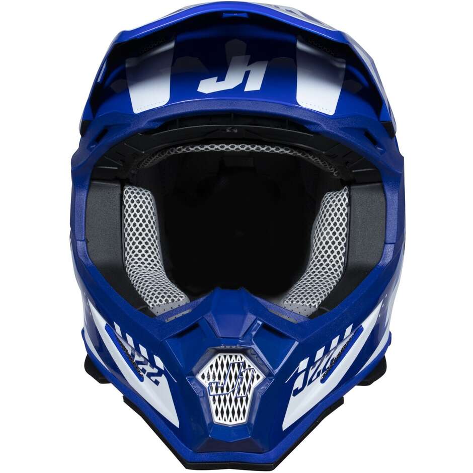 Moto Cross Enduro Helm Just1 J22-f Falcon Weiß Blau