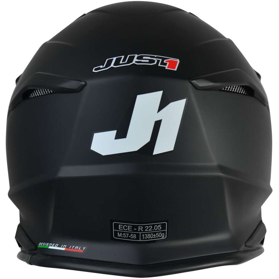Moto Cross Enduro Helm Just1 J39 Solid Matt Schwarz 22.06