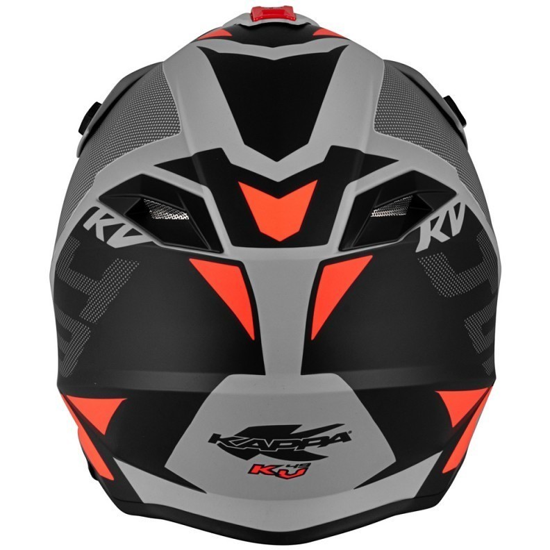 Moto Cross Enduro Helm Kappa KV49 Shock Matt Schwarz Orange