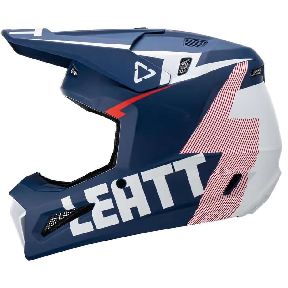 Moto Cross Enduro Helm Leatt 3.5 V23 Royal mit Maske