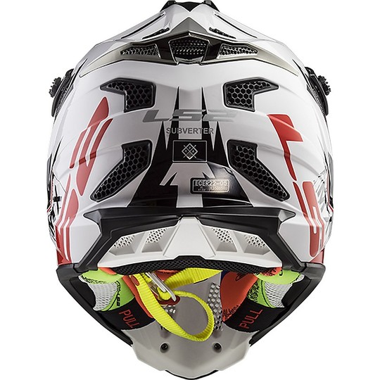 Moto Cross Enduro Helm LS2 MX 470 subverter Kaiser Nero Bianco Rosso