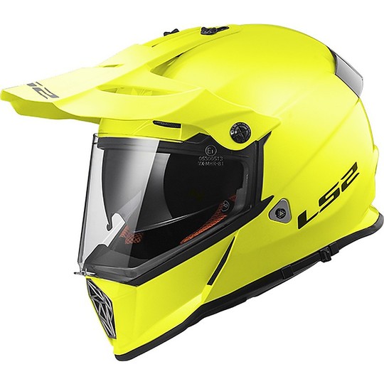 Moto Cross Enduro Helm LS2 MX436 Pioneer Fest Fluorescent Yellow