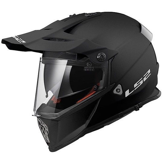 Moto Cross Enduro Helm LS2 MX436 Pioneer Mono Black Matt