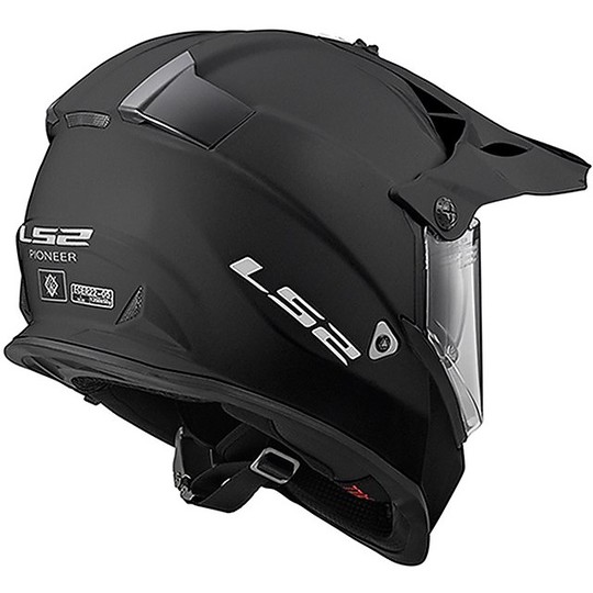 Moto Cross Enduro Helm LS2 MX436 Pioneer Mono Black Matt