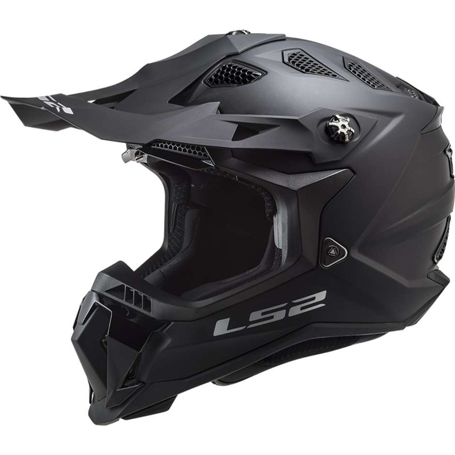 Moto Cross Enduro Helm Ls2 MX700 SUBVERTER EVO Solid Matt Schwarz