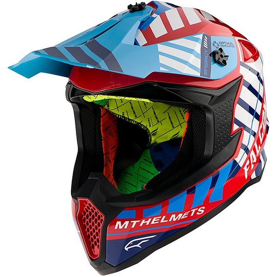 Moto Cross Enduro Helm MT Helme FALCON Energy B5 Glossy Red