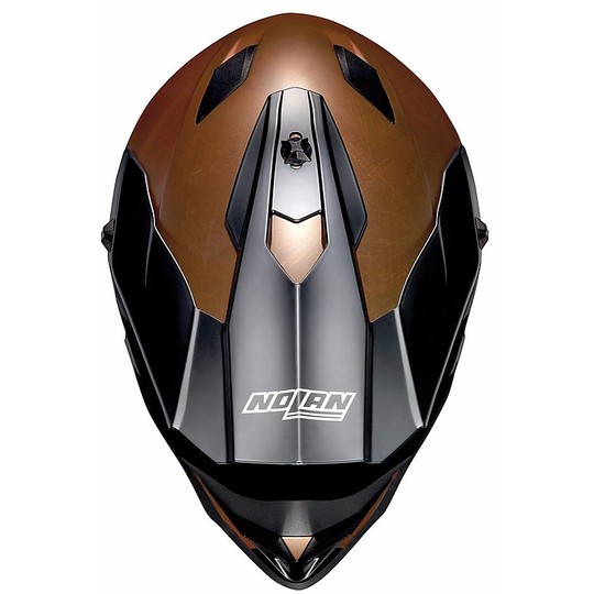 Moto Cross Enduro Helm Nolan N53 Smart-016 Zerkratzt Kupfer Matte