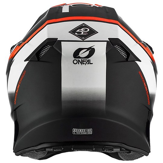 Moto Cross Enduro Helm O'neal 10 Series BLUR Orange Schwarz