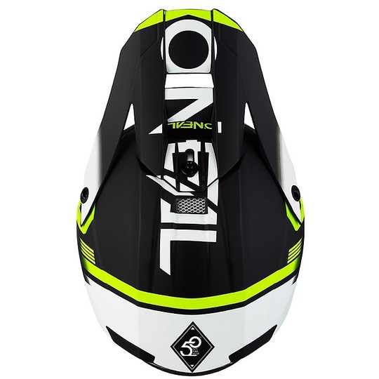 Moto Cross Enduro Helm O'neal 10 Series BLUR Schwarz Gelb Fluo