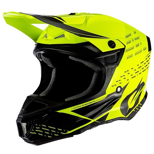 Moto Cross Enduro Helm O'neal 5 Series TRACE Schwarz Gelb Fluo