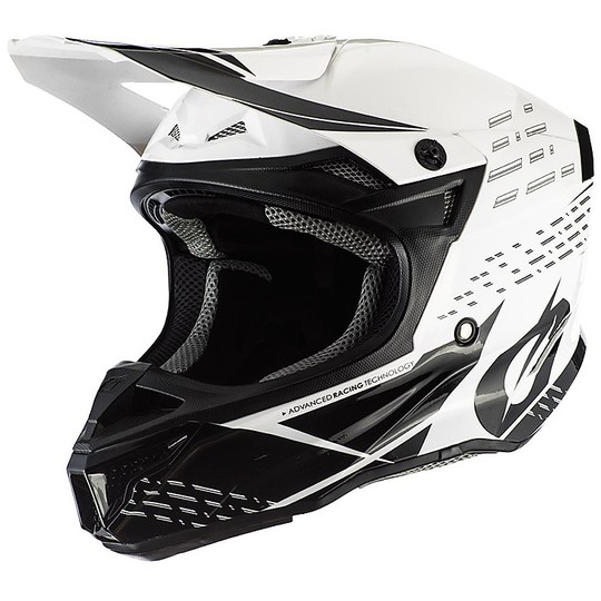 Moto Cross Enduro Helm O'neal 5 Series TRACE Schwarz Weiß