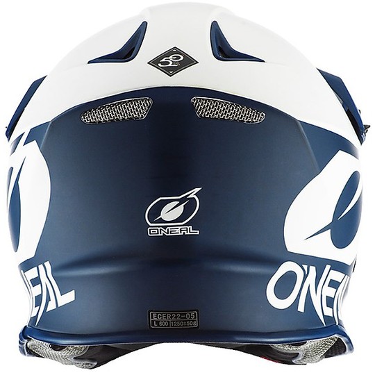 Moto Cross Enduro Helm O'neal 8 Series 2T Blau Weiß