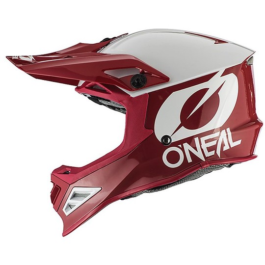 Moto Cross Enduro Helm O'neal 8 Series 2T Rot Weiß