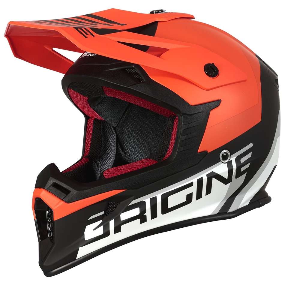 Moto Cross Enduro Helm Origin HERO MX Matt Orange Schwarz