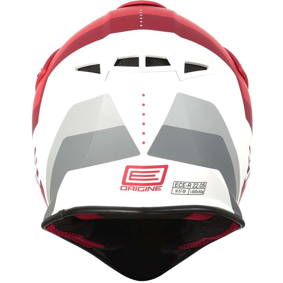 Moto Cross Enduro Helm Origin HERO MX Matt Rot Weiß