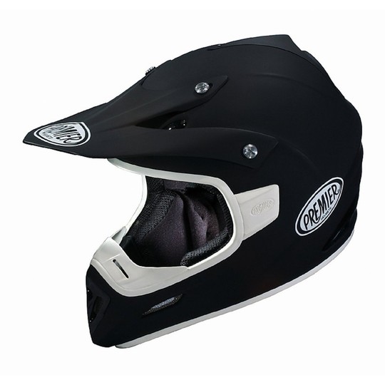Moto Cross Enduro Helm Predator Premier Fibre Tricomposita Matt Black U9BM