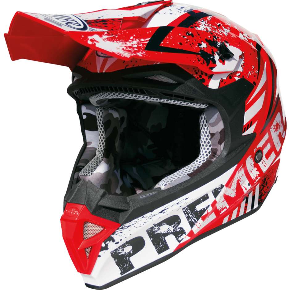 Moto Cross Enduro Helm Premier EXIGE ZX2 Rot
