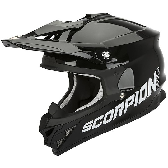 Moto Cross Enduro Helm Scorpion VX-15 Air EVO Massiv Gloss Black