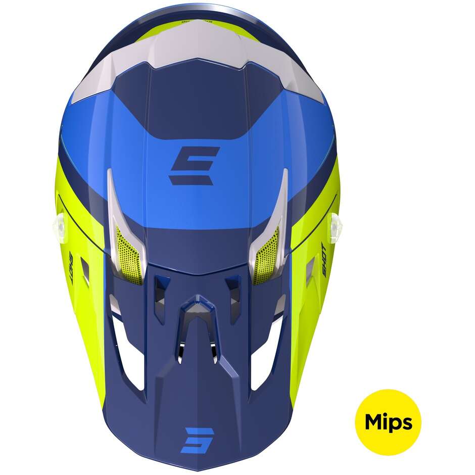 Moto Cross Enduro Helm Shot CORE FAST Perlblau
