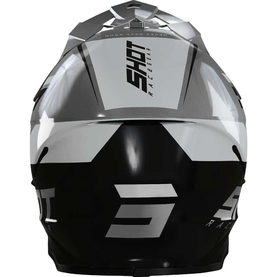 Moto Cross Enduro Helm Shot FURIOUS CHASE Glossy Black Grey