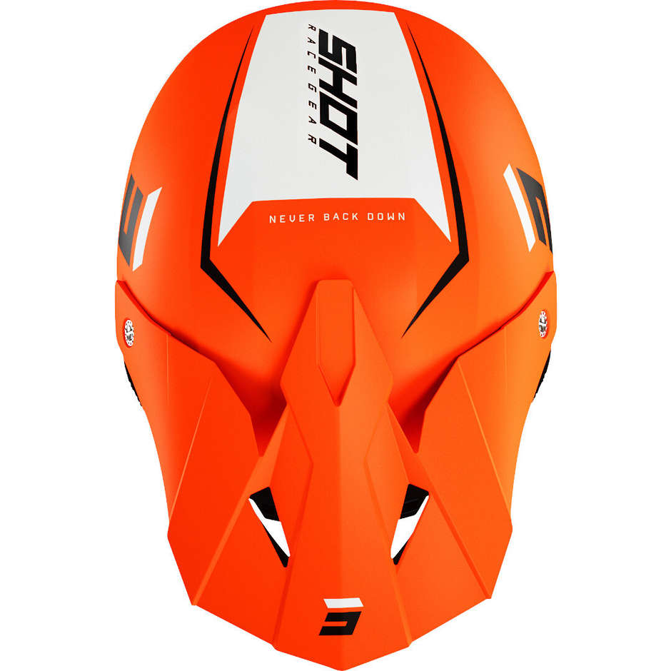 Moto Cross Enduro Helm Shot FURIOUS CHASE NEON Matt Orange