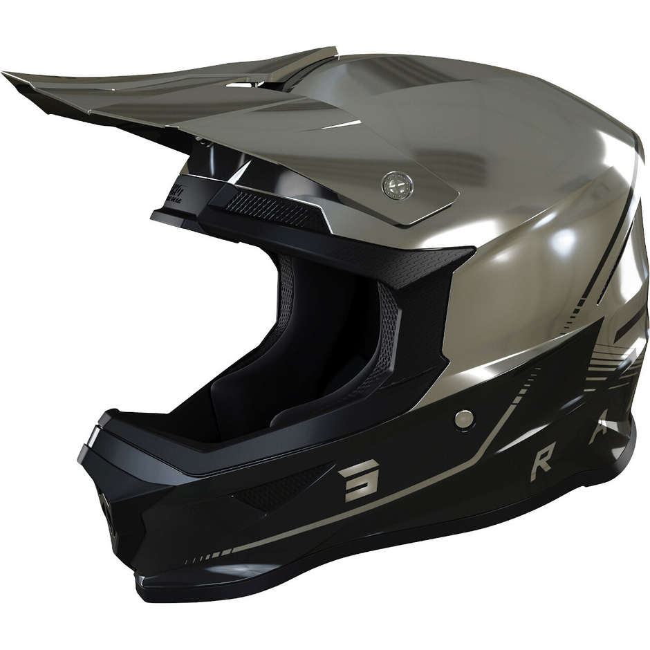 Moto Cross Enduro Helm Shot FURIOUS RAW 3.0 Glossy Chrome