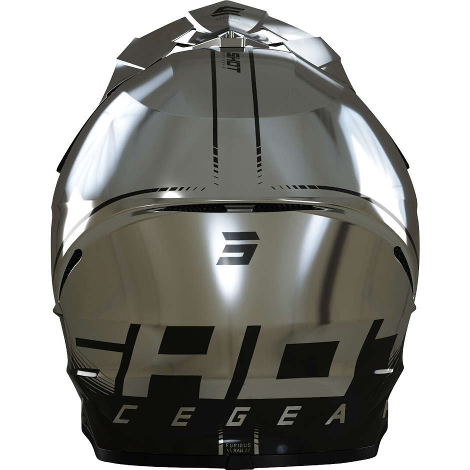 Moto Cross Enduro Helm Shot FURIOUS RAW 3.0 Glossy Chrome