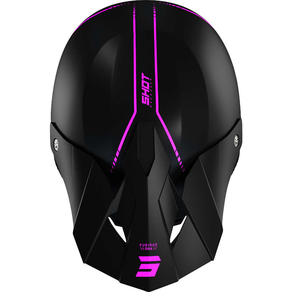Moto Cross Enduro Helm Shot FURIOUS RAW 3.0 Schwarz Pink Opaque