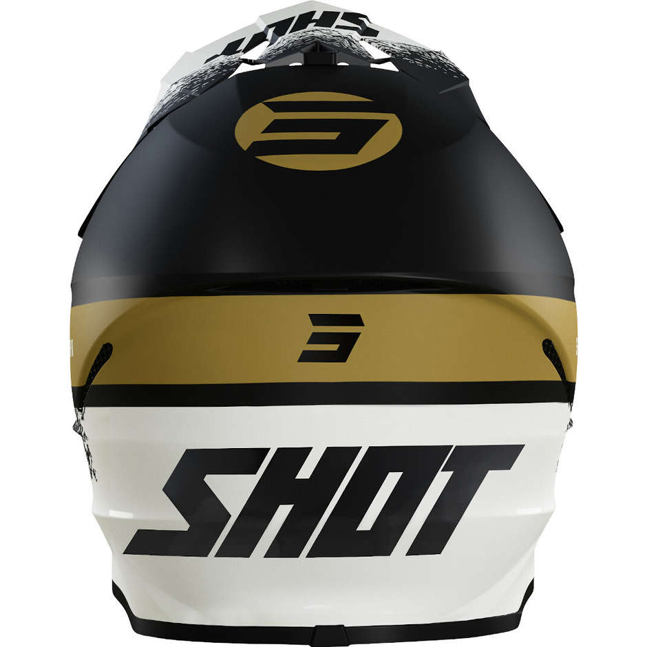Moto Cross Enduro Helm Shot FURIOUS ROLL Schwarz Gold Opak