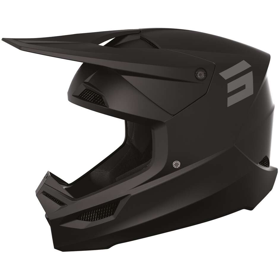 Moto Cross Enduro Helm Shot FURIOUS SOLID Mattschwarz