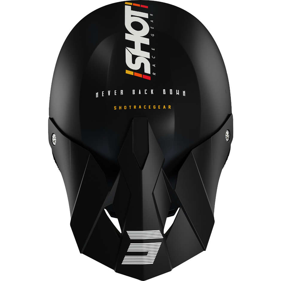 Moto Cross Enduro Helm Shot FURIOUS STORY Matt Orange