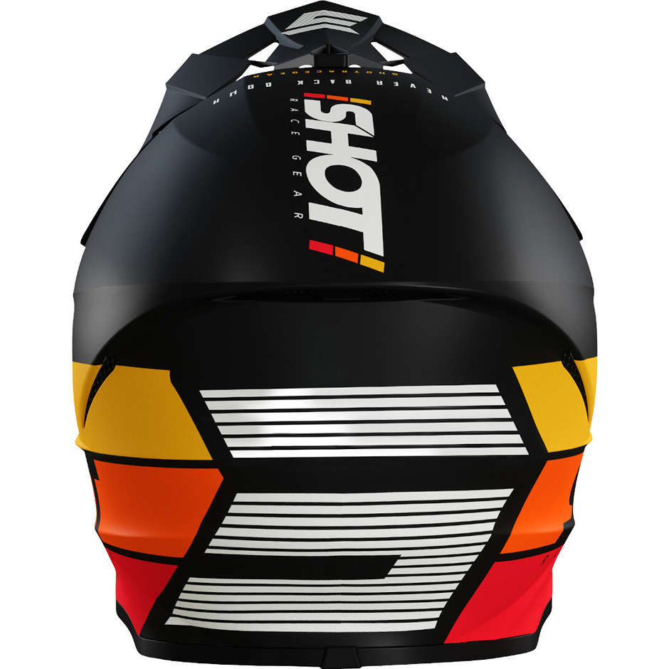 Moto Cross Enduro Helm Shot FURIOUS STORY Matt Orange