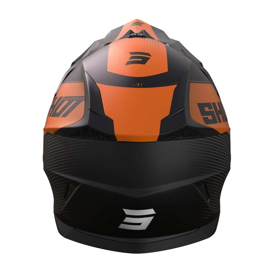 Moto Cross Enduro Helm Shot PULSE LINE Matt Orange