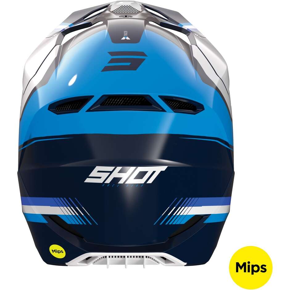 Moto Cross Enduro Helm Shot RACE TRACER Glänzend Blau