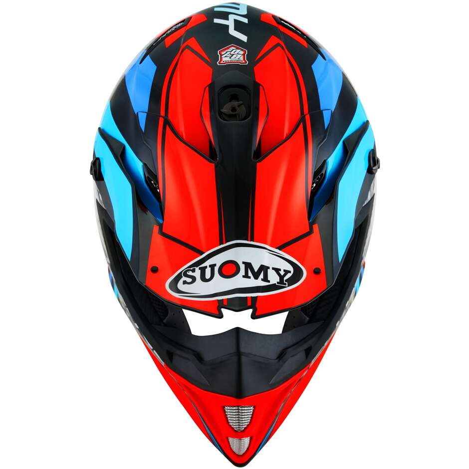 Moto Cross Enduro Helm Suomy MX SPEED PRO FORWARD Orange BLAU