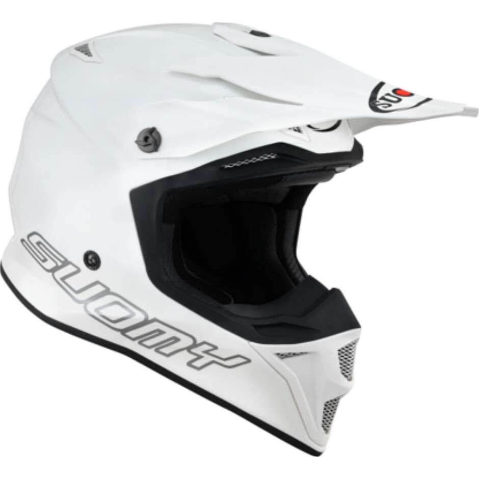 Moto Cross Enduro Helm Suomy MX SPEED PRO PLAIN Weiß