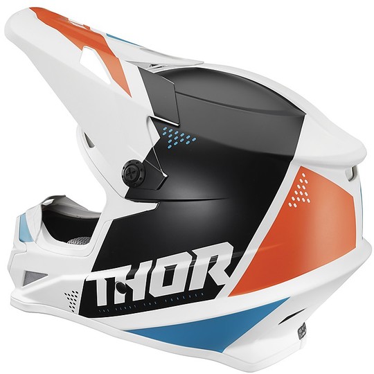 Moto Cross Enduro Helm Thor Sector Blade S20 Weiß Grün Ancqua