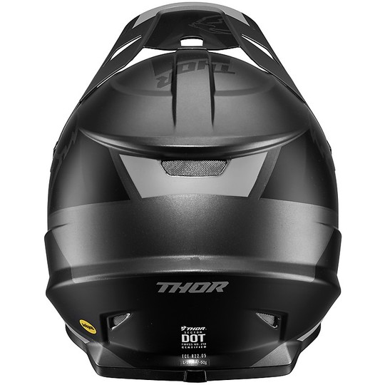Moto Cross Enduro Helm Thor Sector MIPS S20 Split Charcoal Schwarz