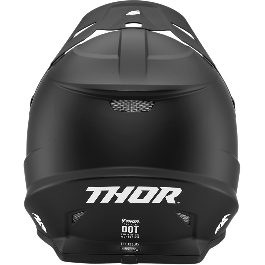 Moto Cross Enduro Helm Thor Sektor Mono Blackout Matt Black