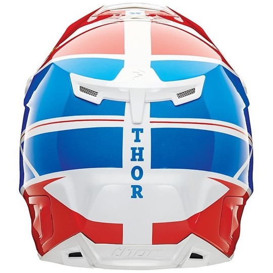 Moto Cross Enduro Helm Thor Verge Gp Pro Helm 2015 Rot Blau