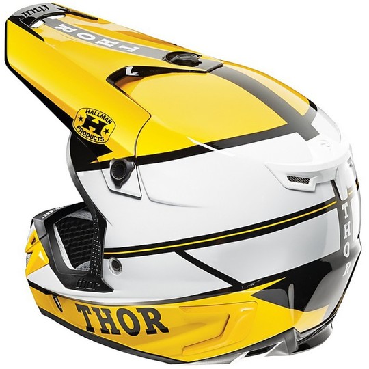 Moto Cross Enduro Helm Thor Verge Gp Pro Helm 2015 Schwarz Gelb