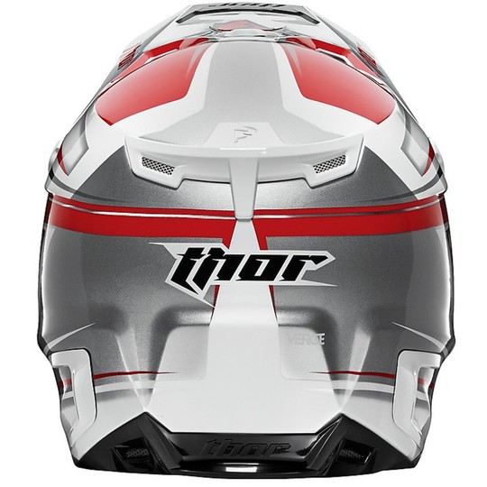 Moto Cross Enduro Helm Thor Verge Helm Flex Weiß Rot 2015