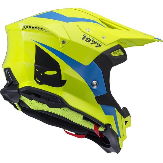 Moto Cross Enduro Helm Ufo Diamond Gelb Blau Neon