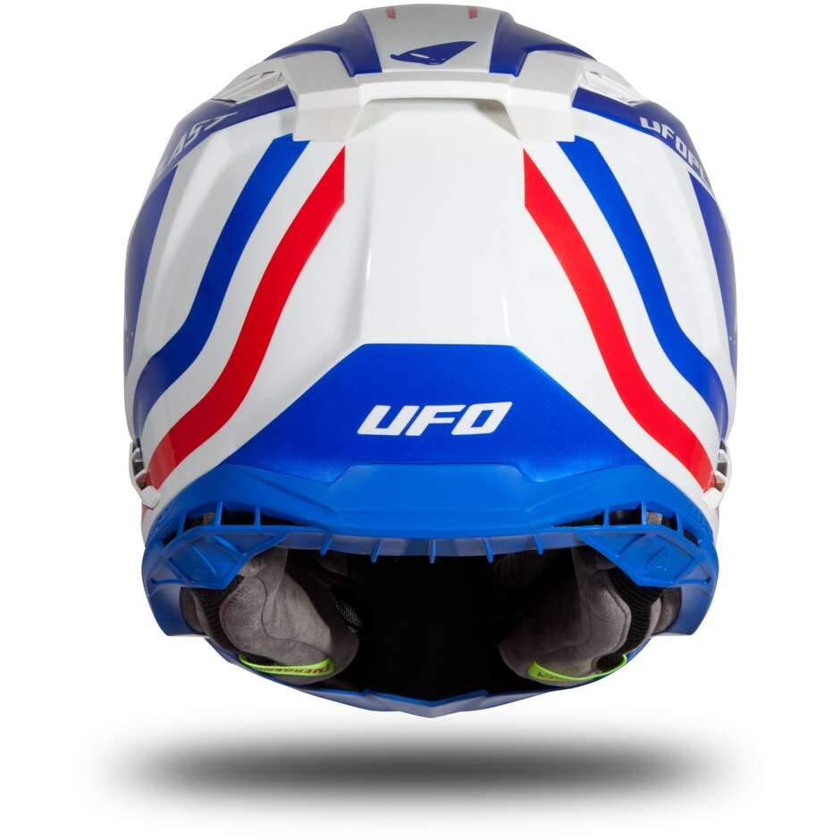 Moto Cross Enduro Helm Ufo ECHUS Blau Weiß Rot